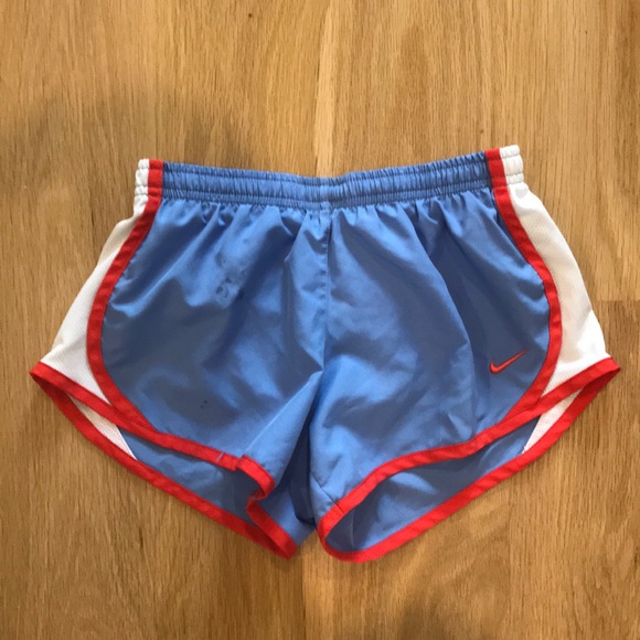 girls red nike shorts